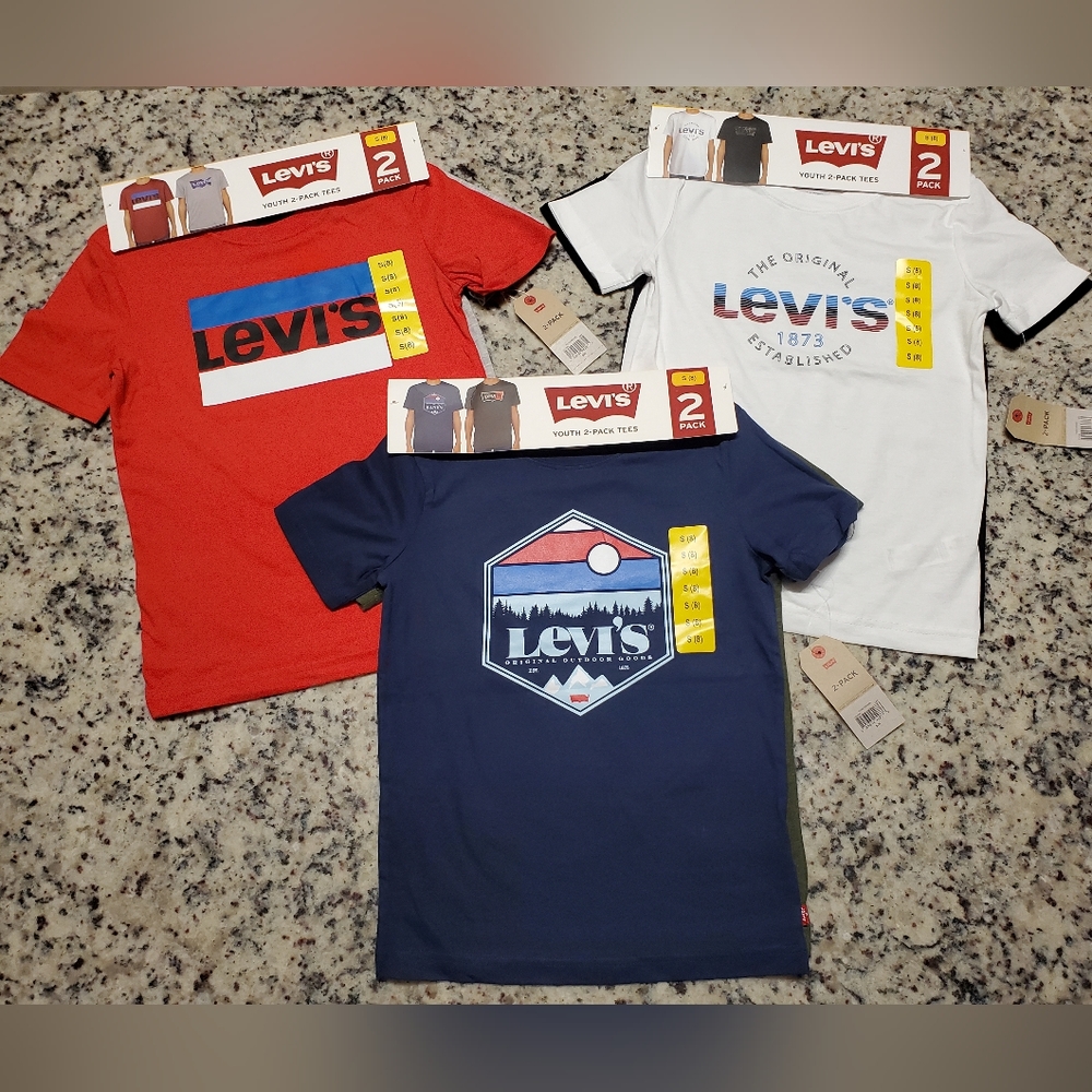 6pc Levis Short Sleeve Tees, Various Sizes